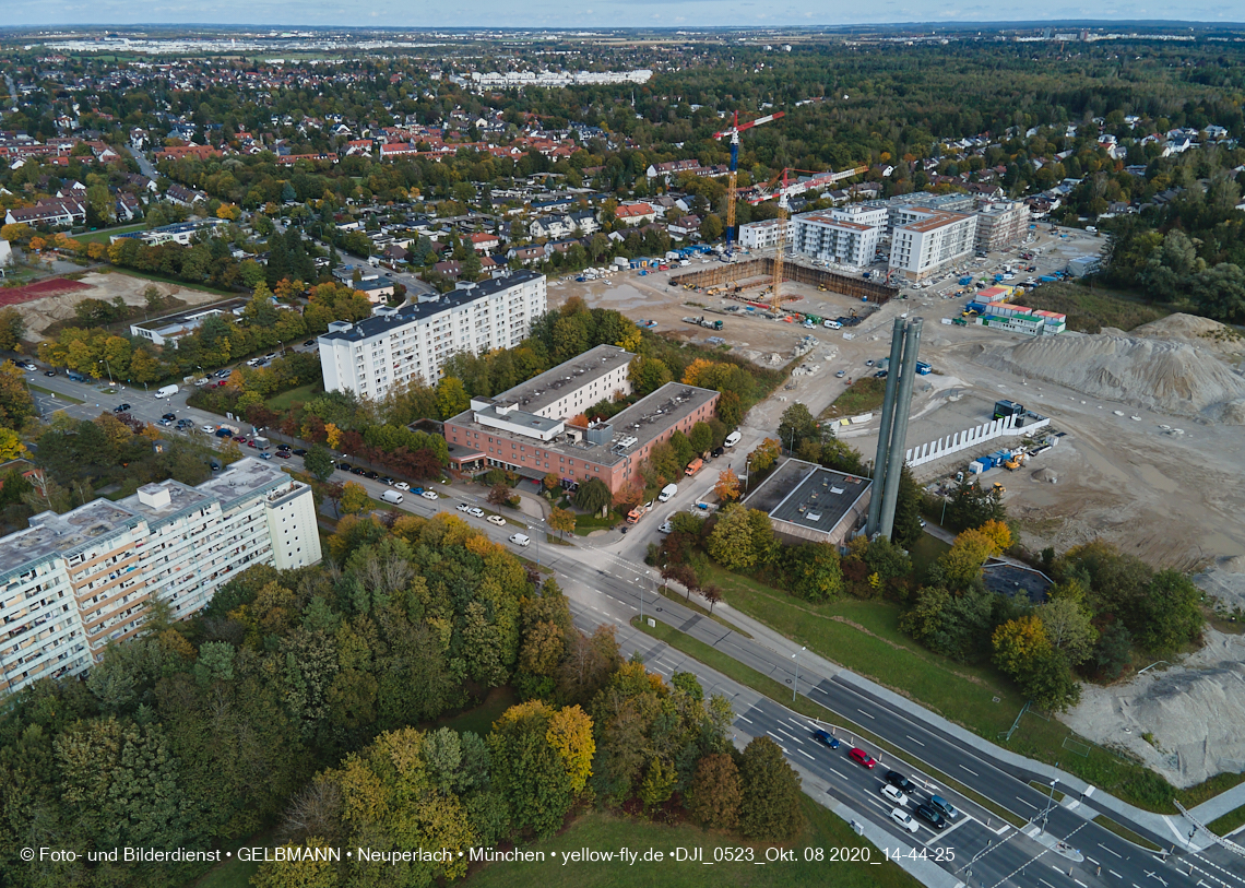 08.10.2020 - Baustelle Alexisquartier und Umgebung in Neuperlach 08.10.2020 - Baustelle Alexisquartier und Umgebung in Neuperlach